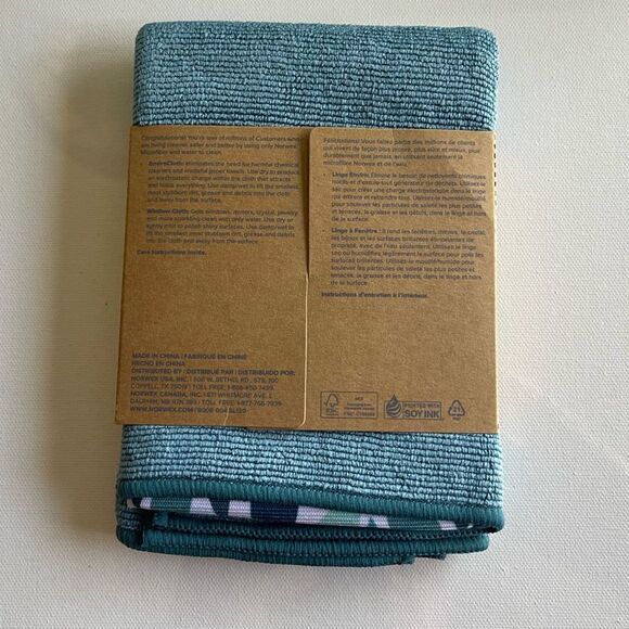 Norwex Enviro Cloth and Window Cloth Basic Package Leaves & Teal NWT - Picture 11 of 14